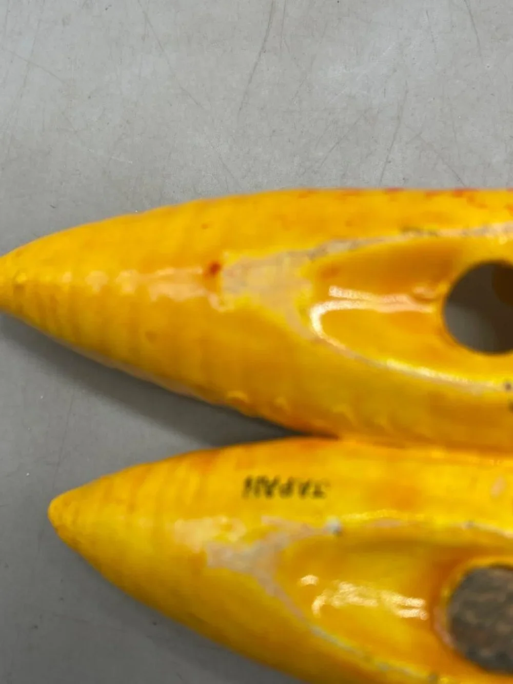 vintage carrot salt pepper shaker yellow orange 1 piece made in Japan 4.5